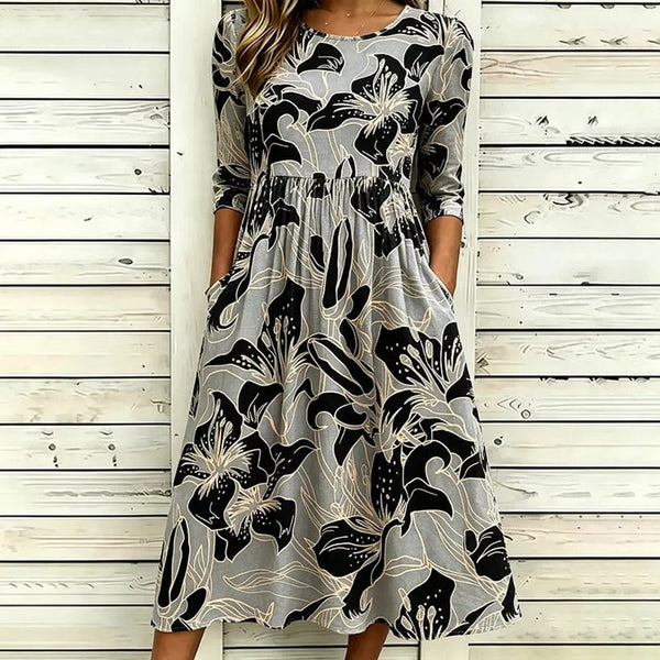 Robe Vintage À Imprimé Floral