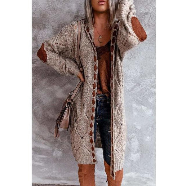 Cardigans À Capuche Décontractés Vintage