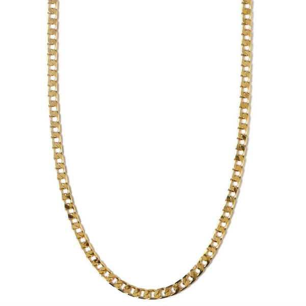 Flat Link - Collier Chaîne Curb Doré