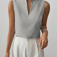 Blouse sans manches rayée Isadora