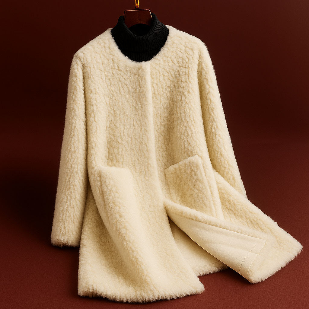Manteau en laine texturée Giulia