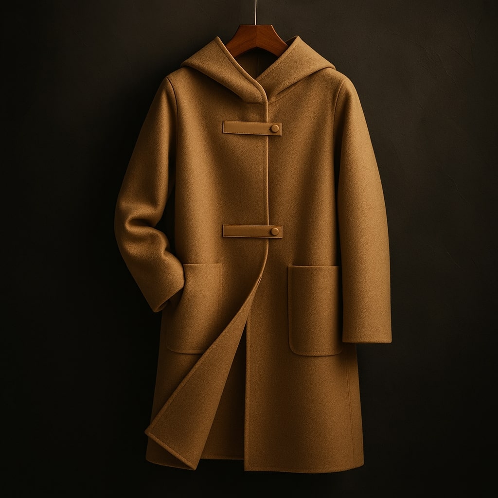 Manteau en laine à capuche Lucia