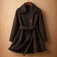 Manteau croisé en laine Lucia