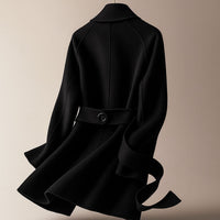 Manteau croisé en laine Lucia