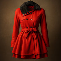 Manteau superposé ceinturé Alessandra