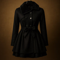 Manteau superposé ceinturé Alessandra