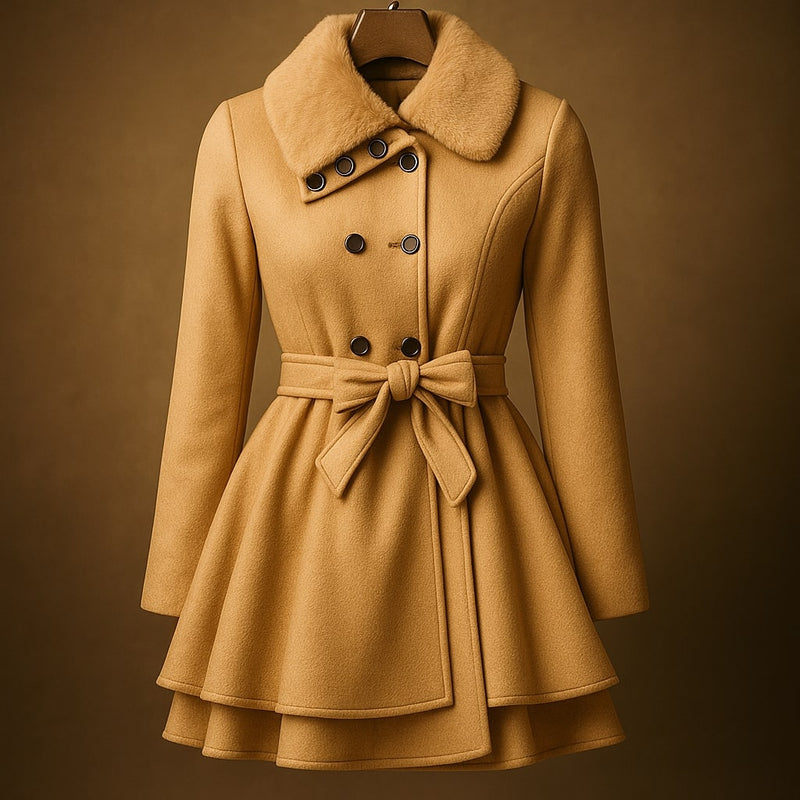 Manteau superposé ceinturé Alessandra