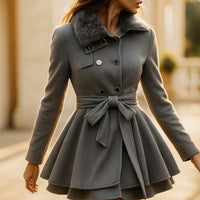 Manteau superposé ceinturé Alessandra