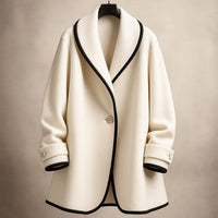 Manteau en laine col châle Lucia