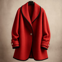 Manteau en laine col châle Lucia