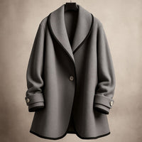 Manteau en laine col châle Lucia