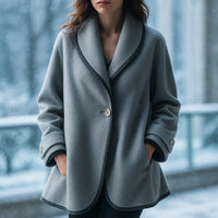 Manteau en laine col châle Lucia
