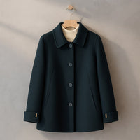 Manteau boutonné en laine mélangée Lucia