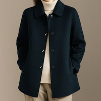 Manteau boutonné en laine mélangée Lucia