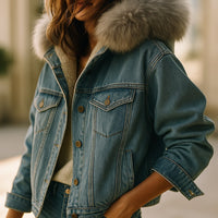 Veste en jean doublée Clara