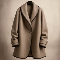 Manteau en laine col châle Lucia