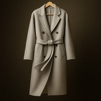 Manteau en laine ceinturé Alessandra