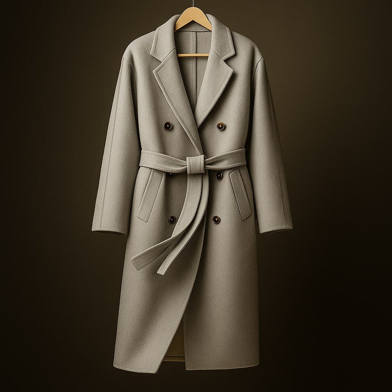 Manteau en laine ceinturé Alessandra