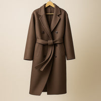 Manteau en laine ceinturé Alessandra