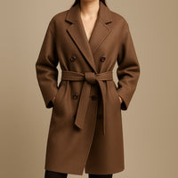 Manteau en laine ceinturé Alessandra