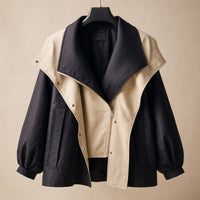 Veste asymétrique à pans contrastés Noemi