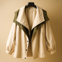 Veste asymétrique à pans contrastés Noemi