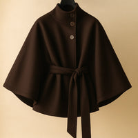 Manteau cape ceinturé Marina