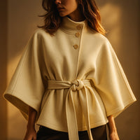 Manteau cape ceinturé Marina