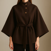 Manteau cape ceinturé Marina