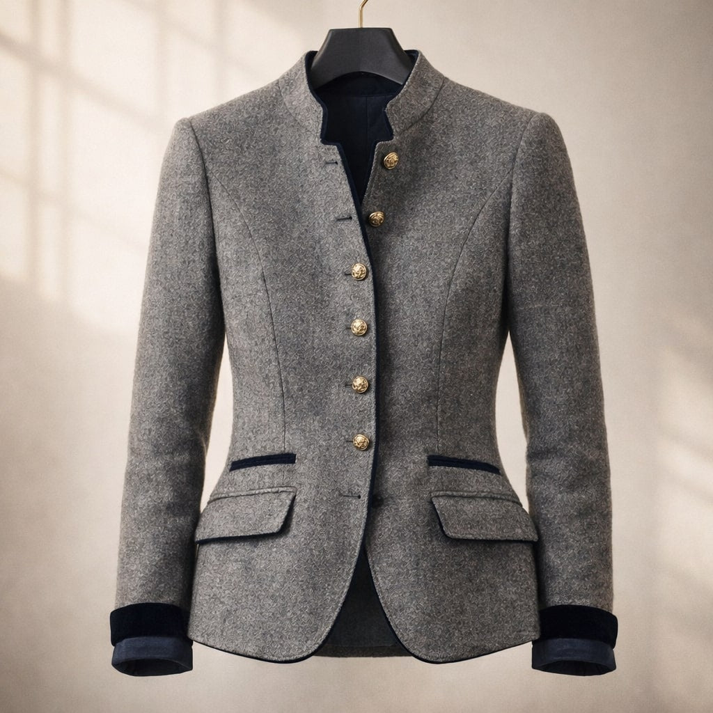 Veste cintrée col officier Alessandra