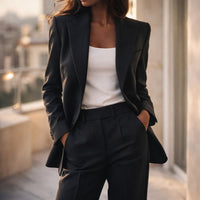 Blazer cintré à bouton unique Elena