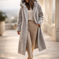 Manteau long à capuche Valentina