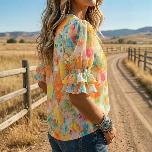 Blouse Décontractée Colorée