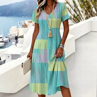 Robe Décontractée À Blocs De Couleur