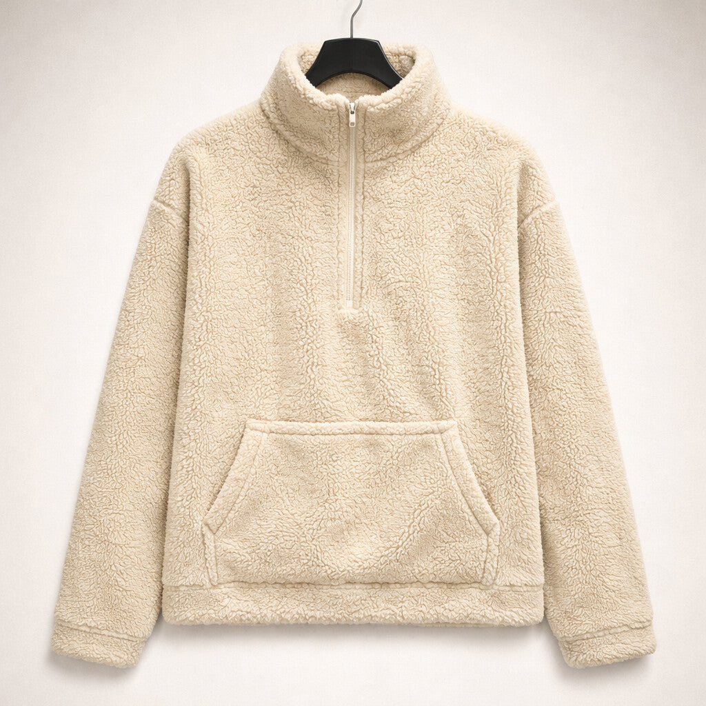 Pull texturé demi-zip Elena