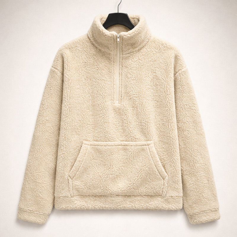 Pull texturé demi-zip Elena