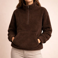 Pull texturé demi-zip Elena