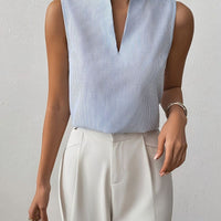 Blouse sans manches rayée Isadora