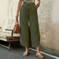 【Coton Et Lin】Pantalon Décontracté Confortable