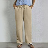【Coton Et Lin】Pantalon Décontracté Confortable