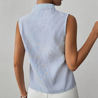 Blouse sans manches rayée Isadora