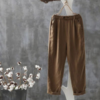 【Coton Et Lin】Pantalon Décontracté Confortable