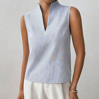 Blouse sans manches rayée Isadora