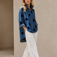 Surchemise en jean à pois Dotty