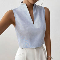 Blouse sans manches rayée Isadora