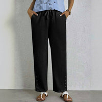【Coton Et Lin】Pantalon Décontracté Confortable