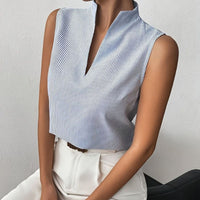 Blouse sans manches rayée Isadora