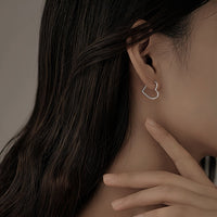 Pilar - Boucles d'Oreilles Cœur Doré en Acier Inoxydable