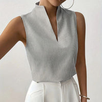Blouse sans manches rayée Isadora
