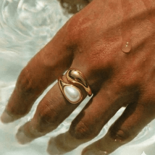 Bague Goutte et Perle